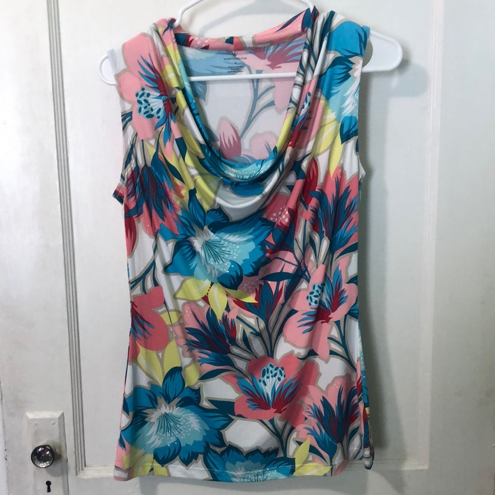 Floral Blouse Tank Top
